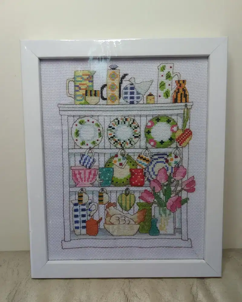 Pajangan Dinding Sulaman Kristik(Cross Stitch)Tema Dapur vintage
