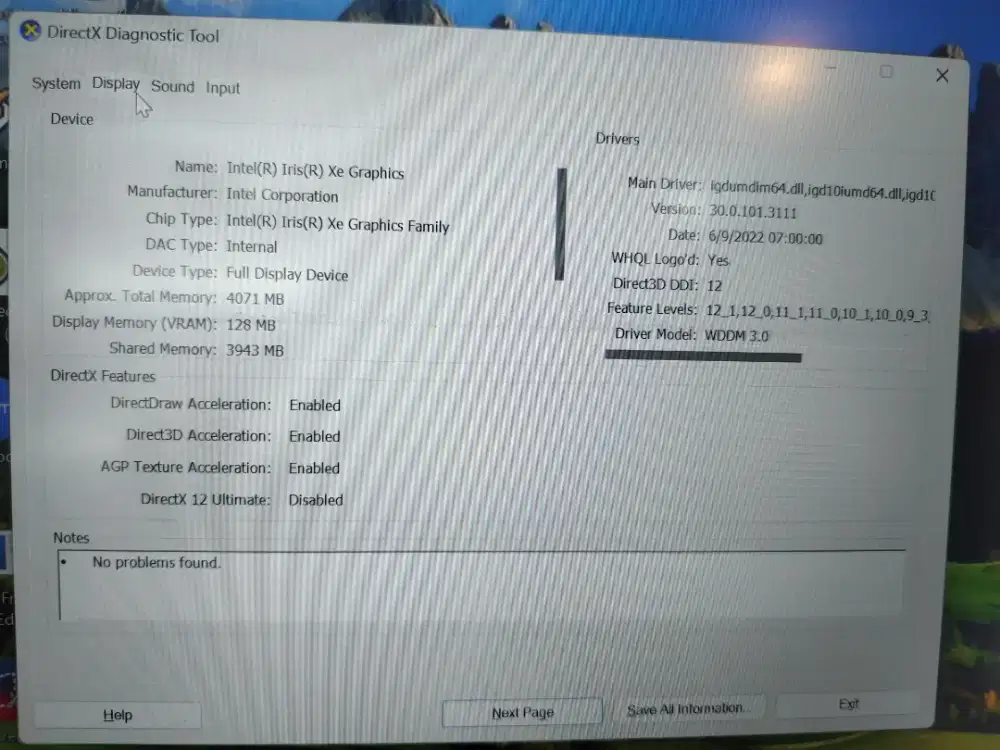 Laptop Asus Vivobook Core i5 gen 11