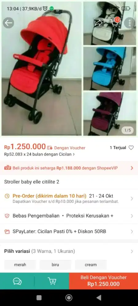 Stoler babyelle Citilite2