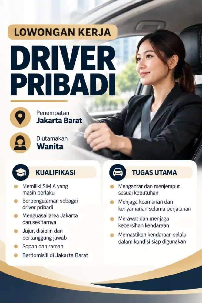 Butuh Driver Wanita