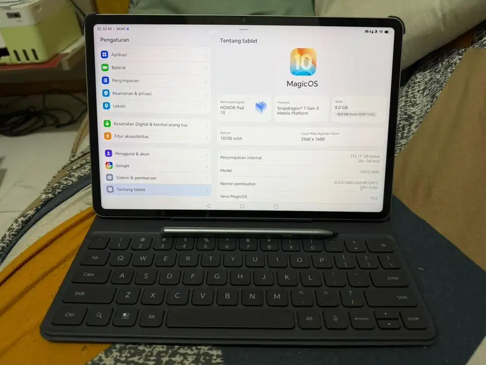 Tablet Honor Pad 10 Keyboard Pen Fulset Mulus likenew