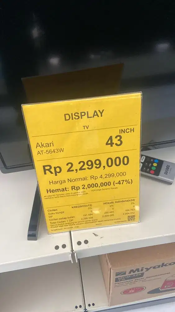 TV AKARI 43inch ( ex display)