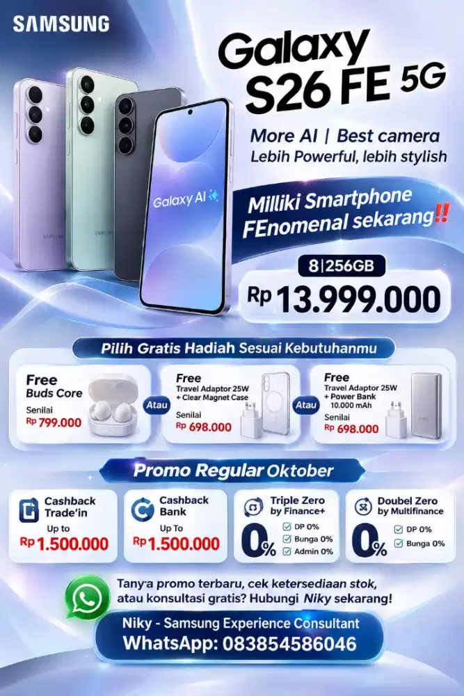 Samsung Galaxy S26FE garansi resmi