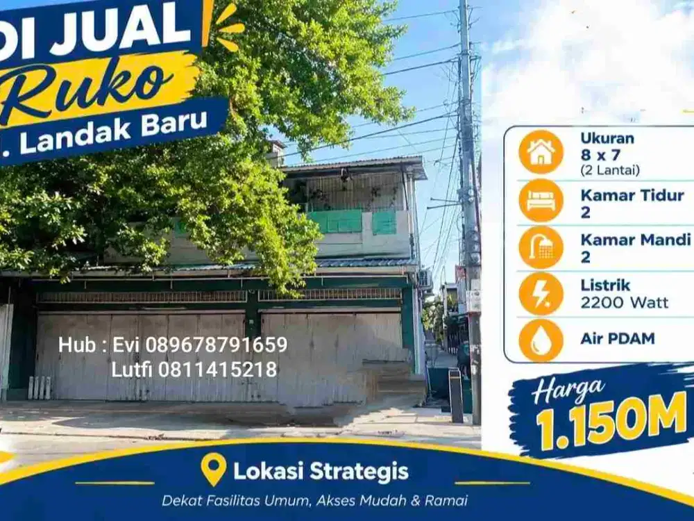 Dijual Ruko 2 lantai Jl. Landak Baru Makassar