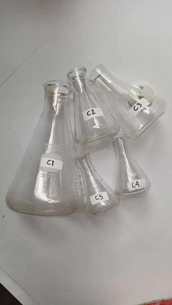 Peralatan laboraturium | gelas ukur - tabung Erlenmeyer | labu takar