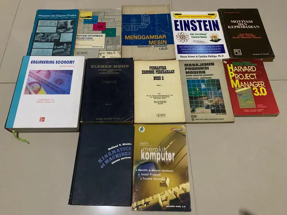 Dijual buku buku bekas mengenai tehnik edisi lama kondisi sesuai foto