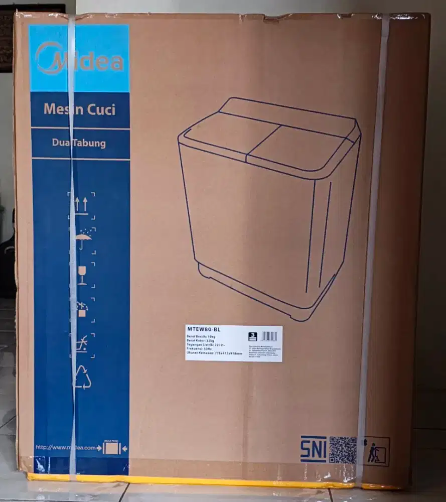 Midea Mesin Cuci 2 Tabung 8 Kg