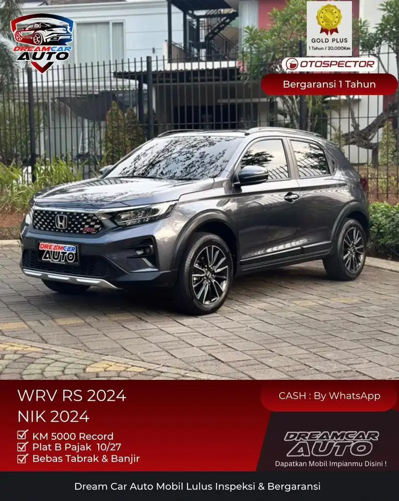 [ KM 5.800 LOW ] Honda WRV RS 2024 Abu Non Sensing Two Tone HRV Brio