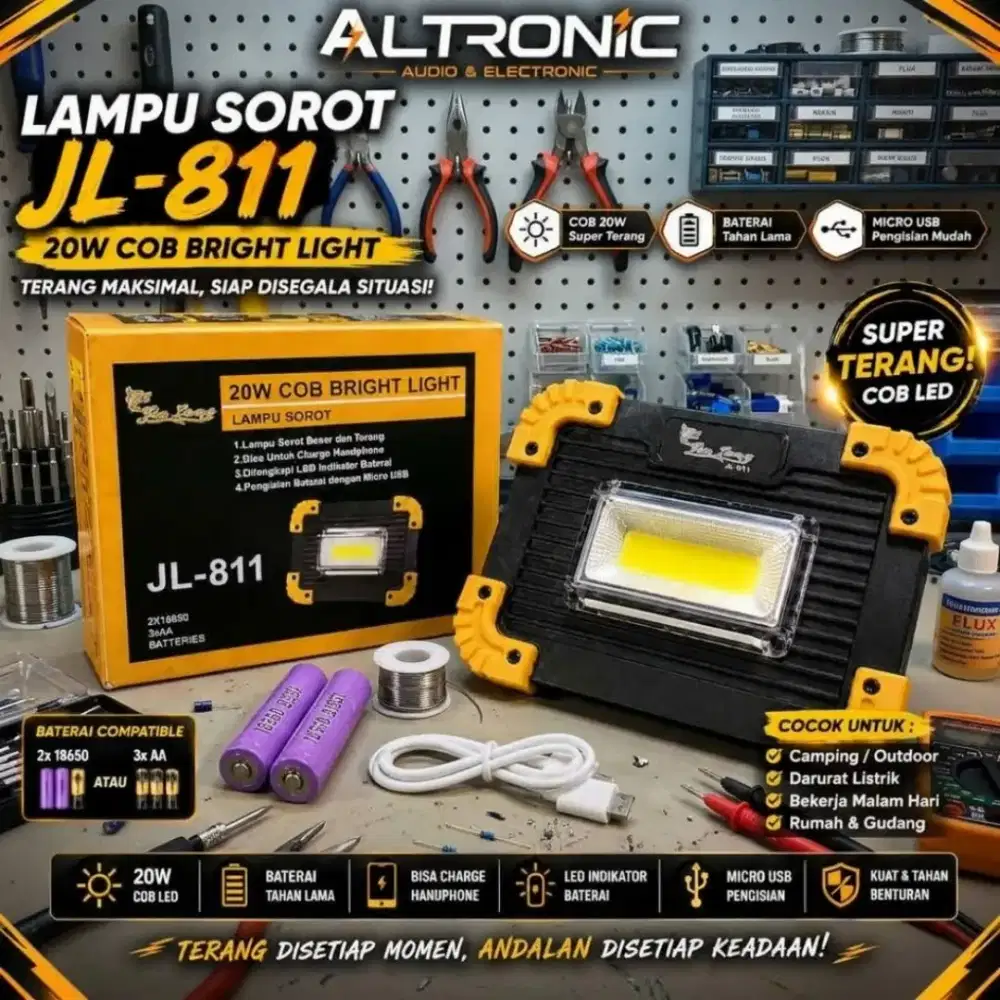 Lampu emergency portable
