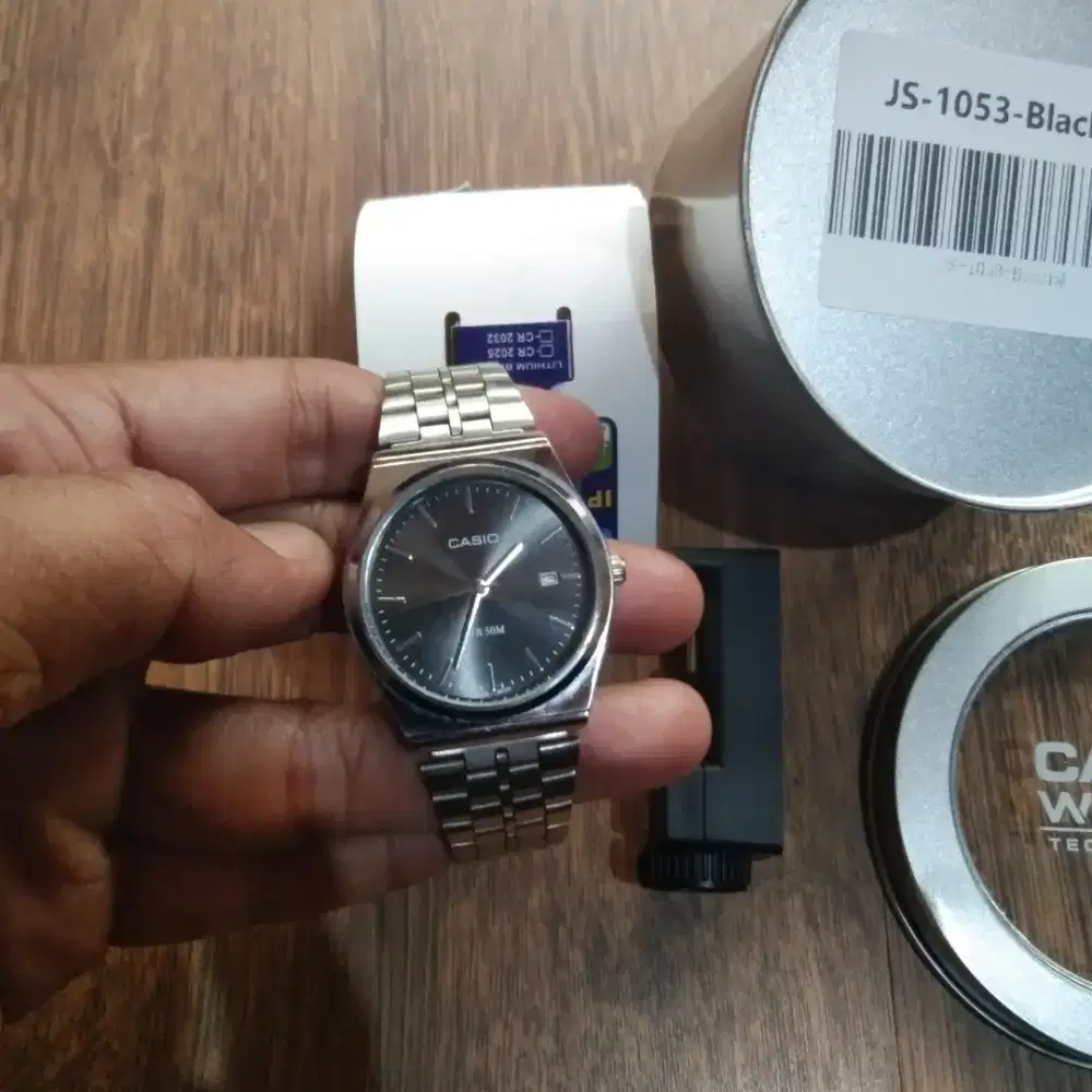 Jam Tangan Casio WR MTP-B145 Stainless steel Original