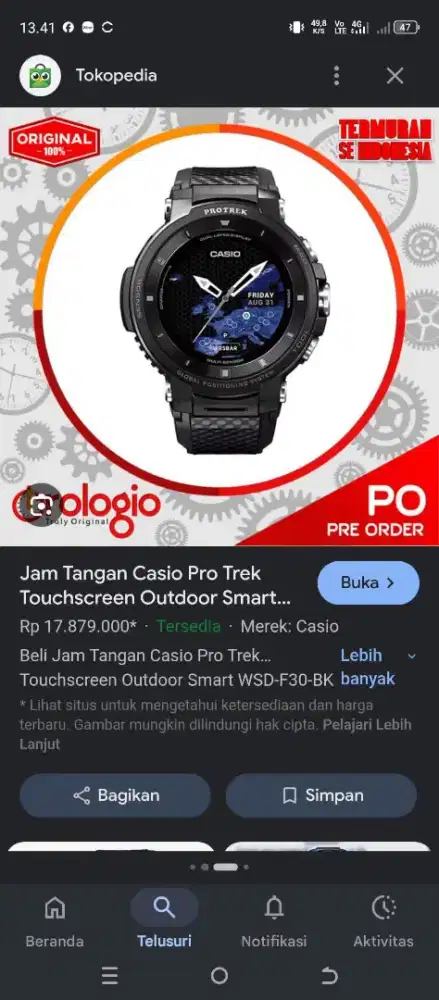Casio Protrek WSD-F30 Made in japan