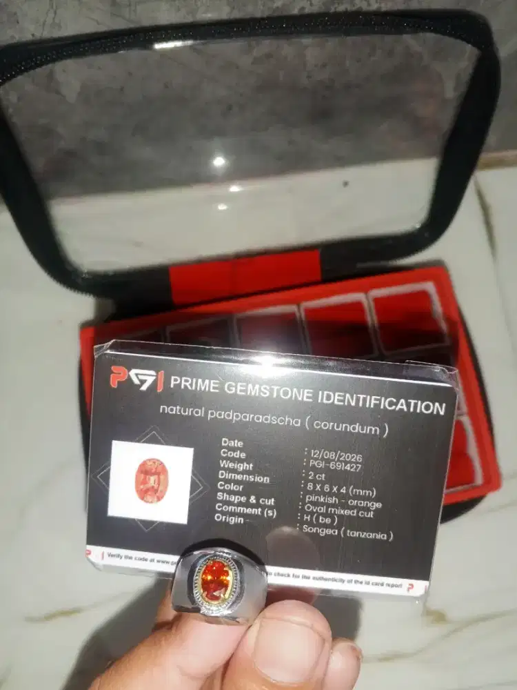 Batu Akik Cincin Paparaca Memo