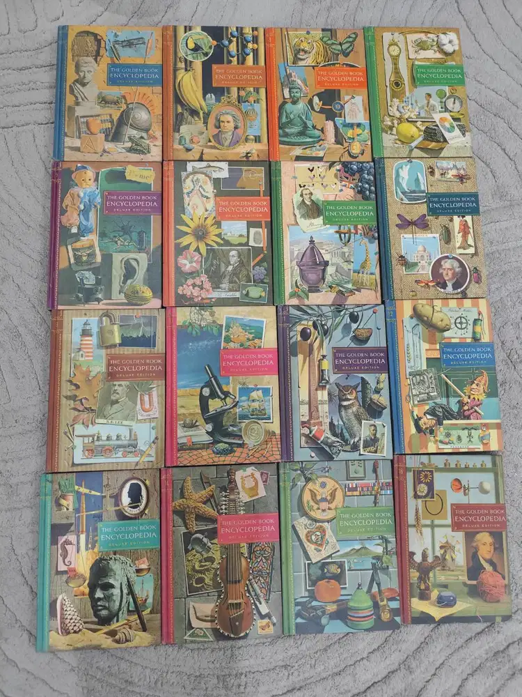 The Golden Book Encyclopedia Deluxe Edition - 16 Vol Lengkap Vintage