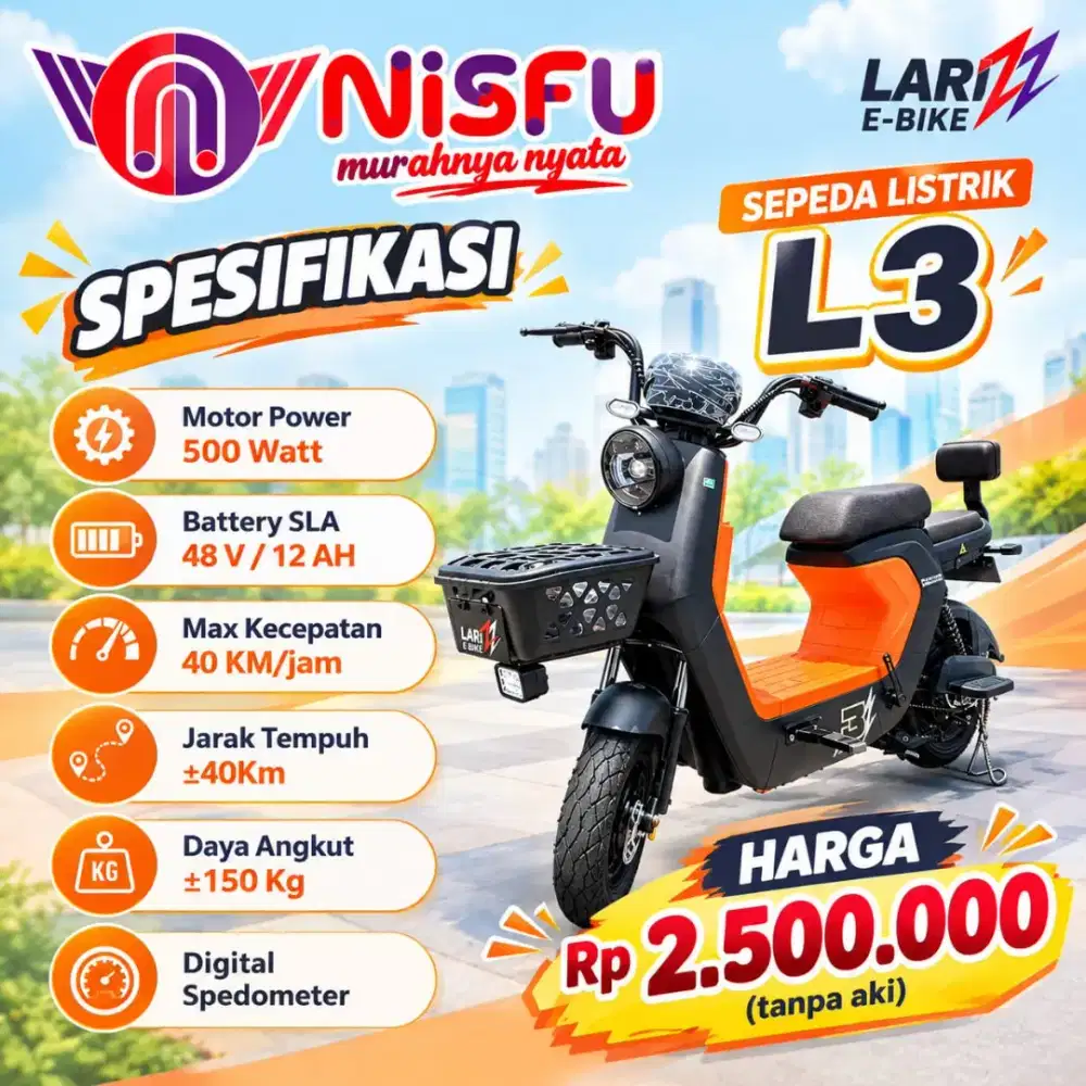 Selis laris L3 Tanpa Aki