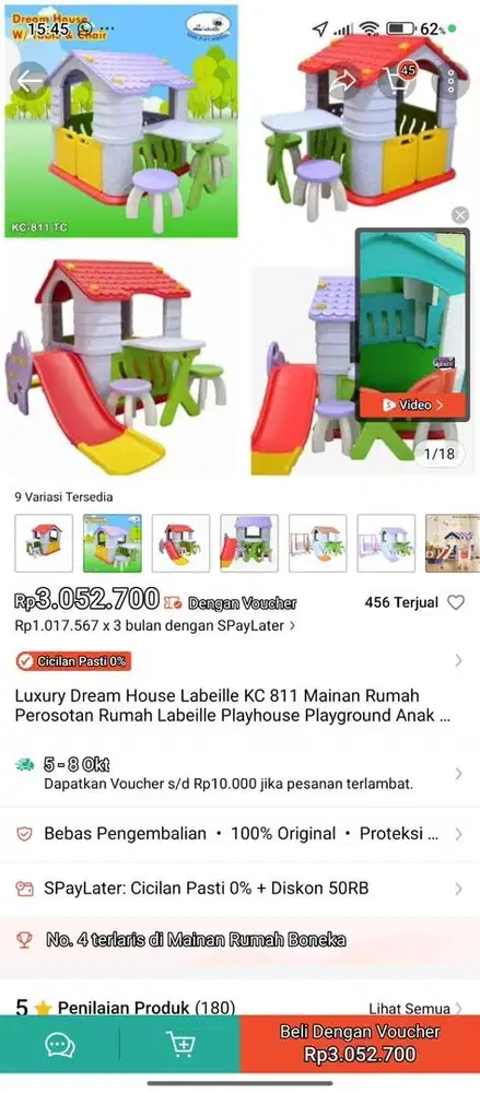 luxury dream house labeile mainan rumah perosotan