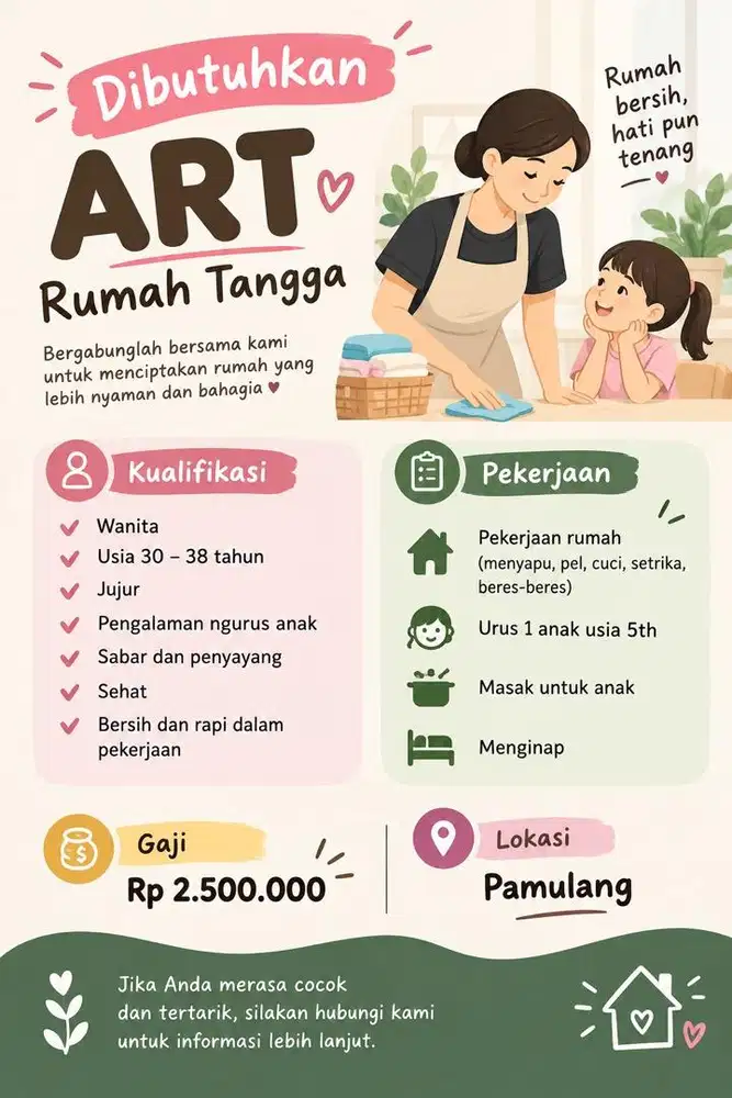 Lowongan ART Pamulang