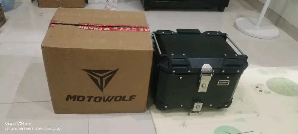 Box Pannier 45 Liter Motowolf Hitam PNP semua bracket box