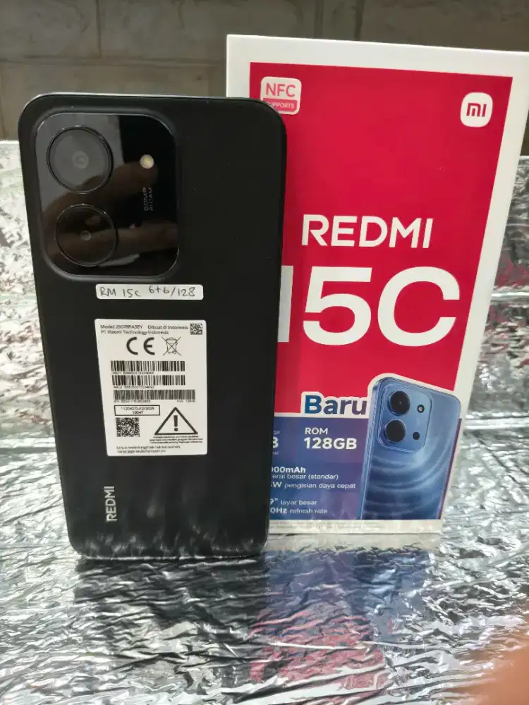 Redmi 15c 6+6/128 mulus no minus lengkap