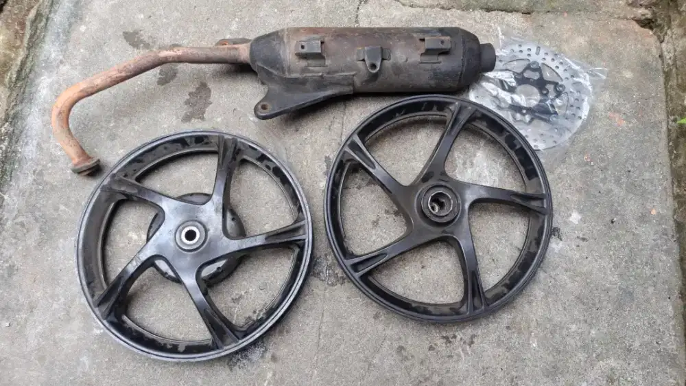 velg ori mio standar & knalpot ori mio standar