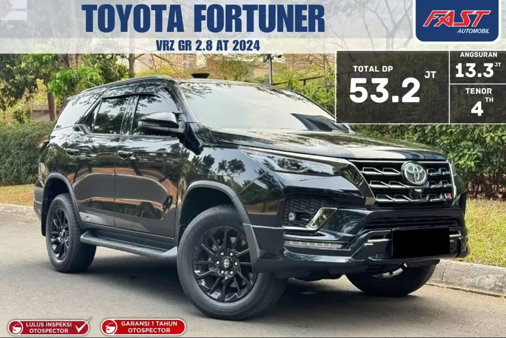 DP 53JT TOYOTA FORTUNER VRZ GR SPORT DIESEL 2024 GARANSI 1TH