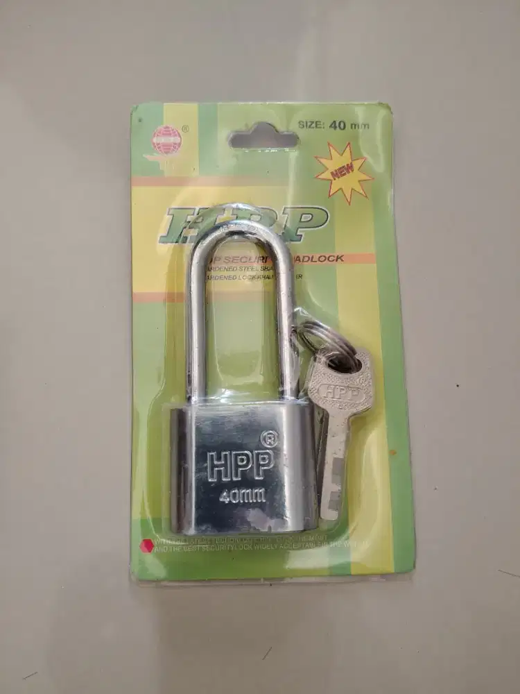 HPP Gembok Putih Chrome Leher Panjang 40mm