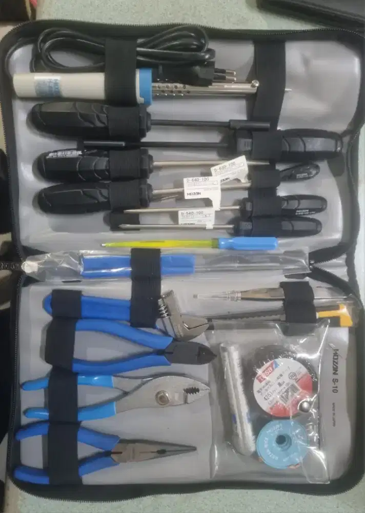 ​Set Perkakas Hozan S-10 Tool Kit Original Japan Lengkap Solder & Tang
