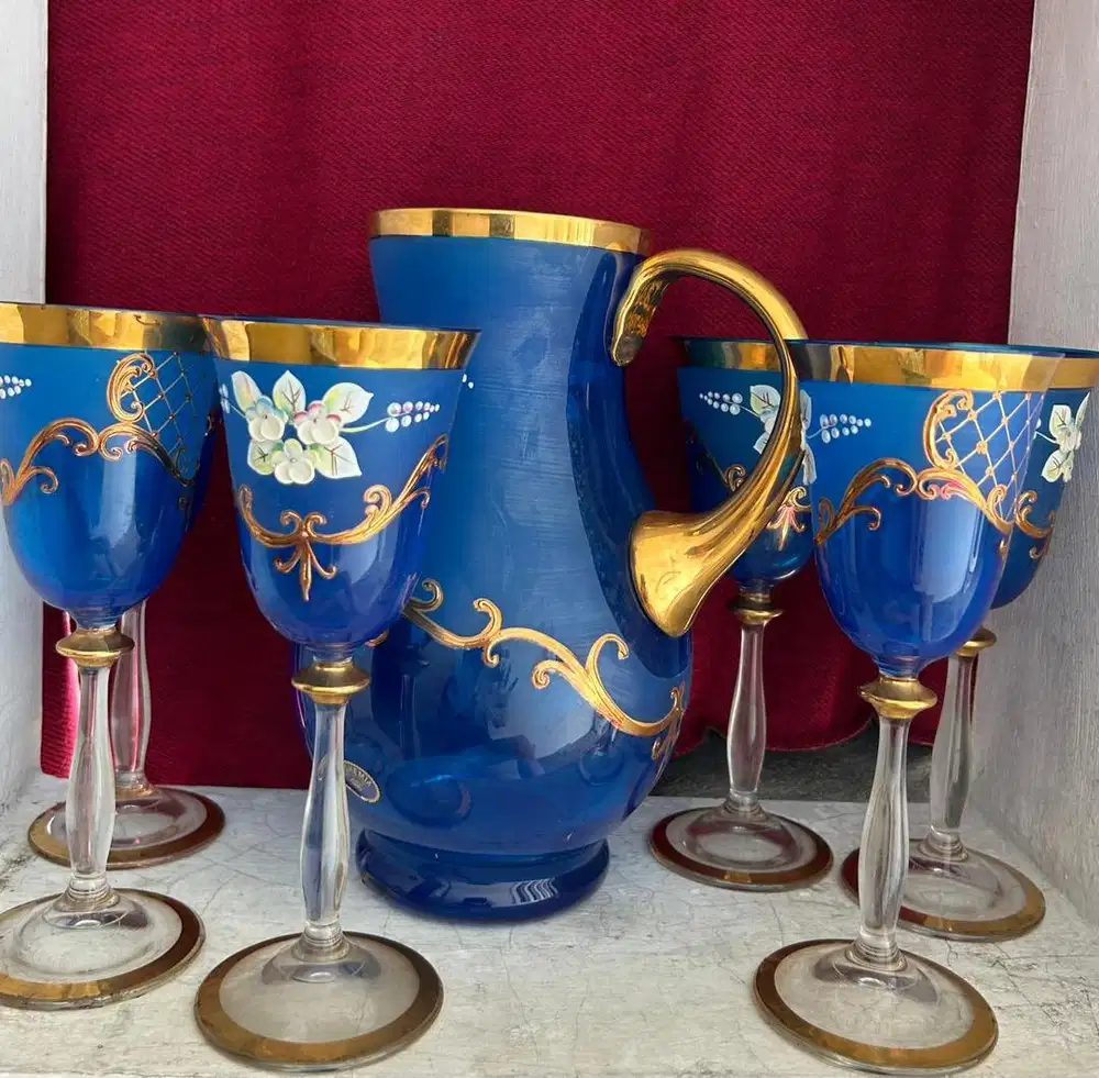 Set Gelas Bohemian Crystal