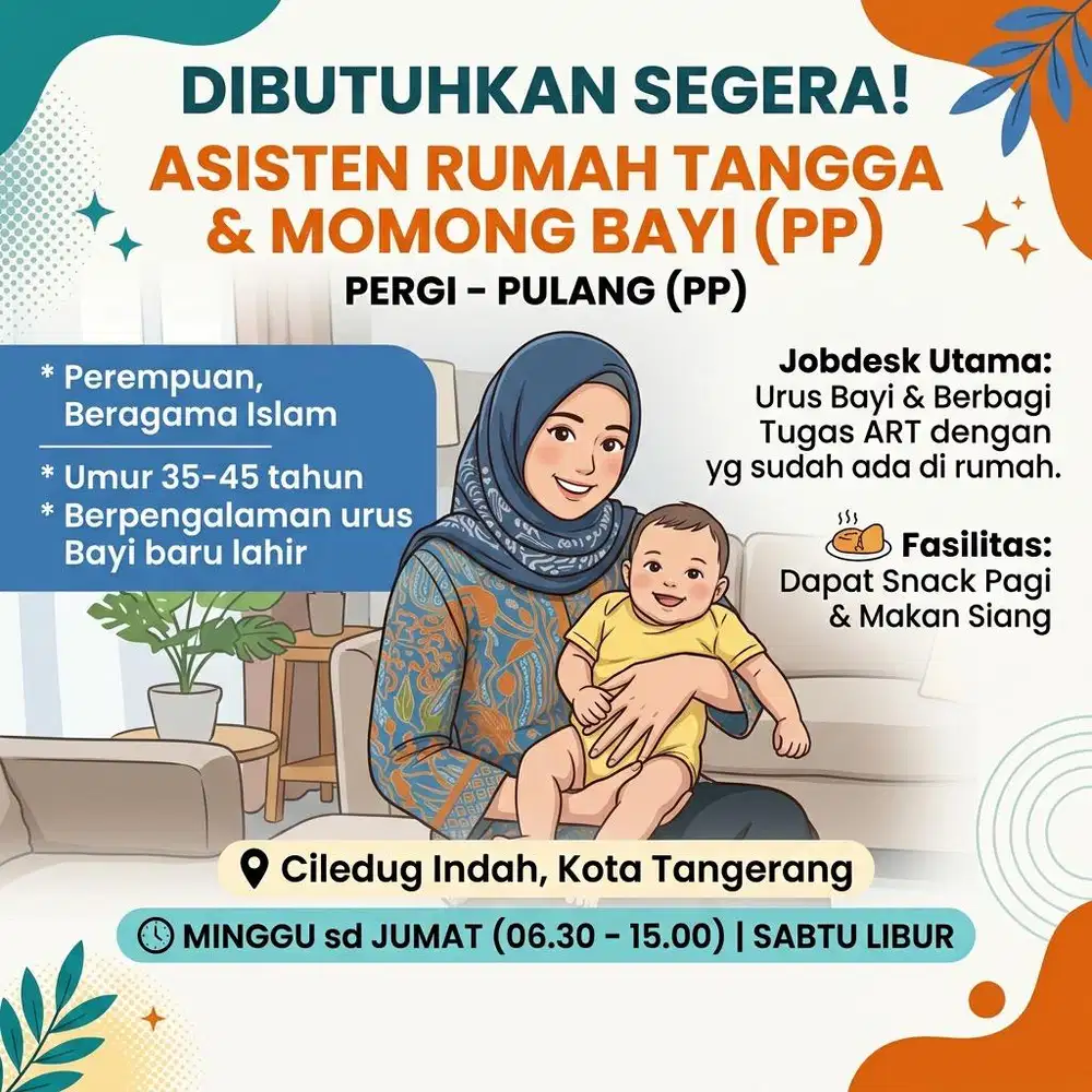 Dicari Pengasuh Bayi & ART Tangerang