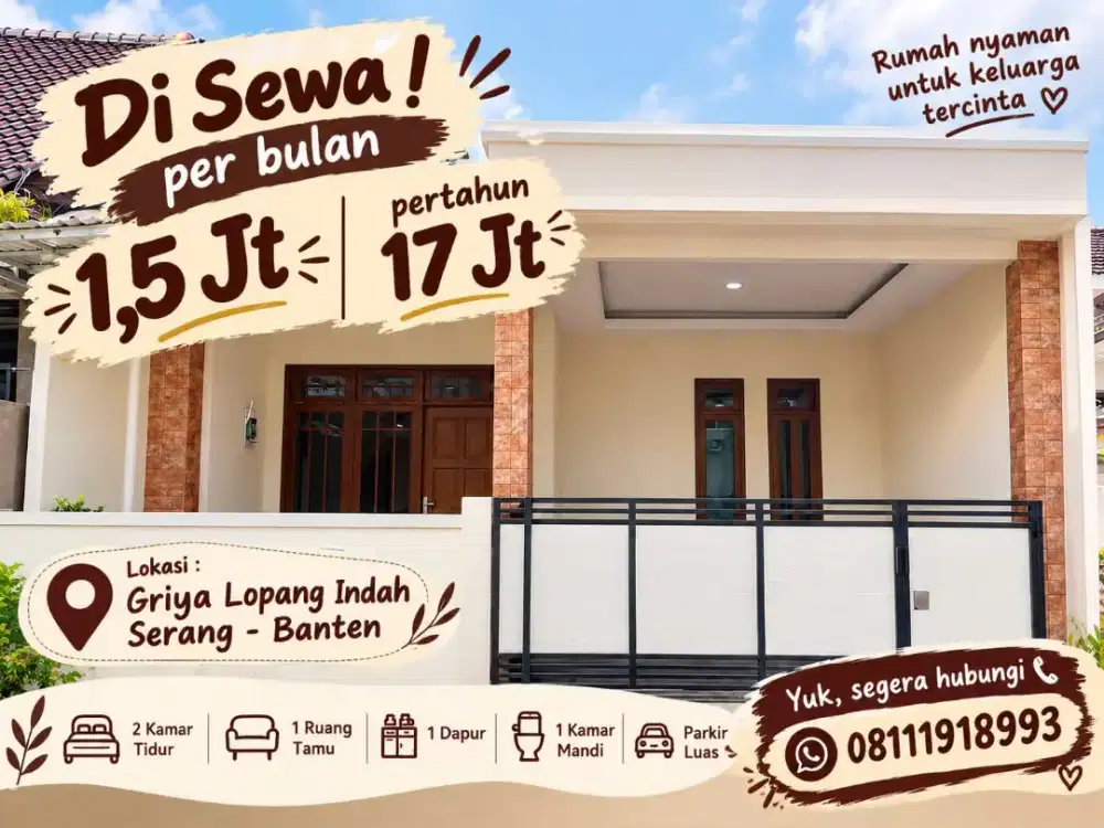 DISEWAKAN/DIJUAL