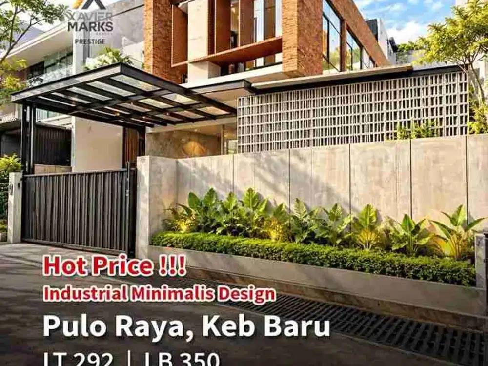 RUMAH DI JUAL  DI KEBAYORAN BARU KONSEP INDUSTRIAL MODERN MINIMALIS  JL PULO RAYA  KEBAYORAN BARU JAKARTA SELATAN