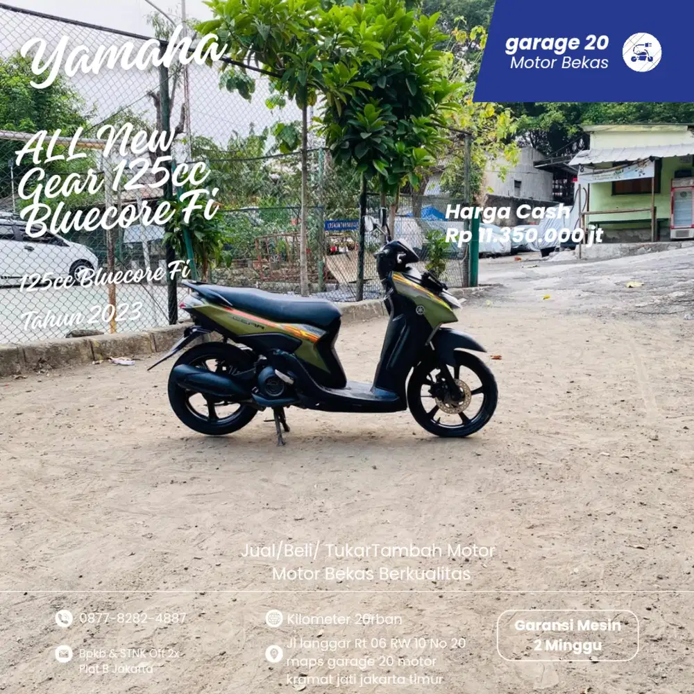 Yamaha Gear New 125cc Bluecore Fi Tahun 2023 Pajak Off