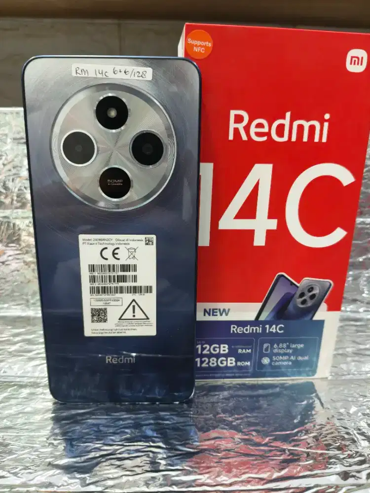Redmi 14c 6+6/128 mulus no minus lengkap