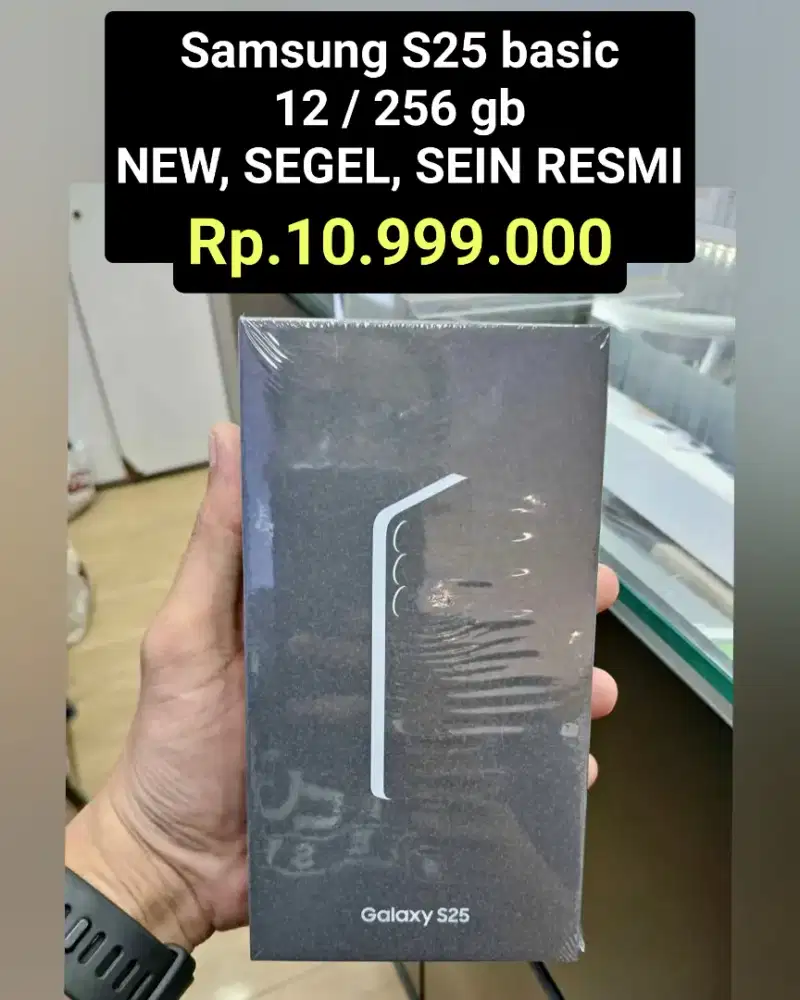 SAMSUNG S25 BASIC ‼️
NEW, SEGEL, RESMI SEIN
12 / 256gb