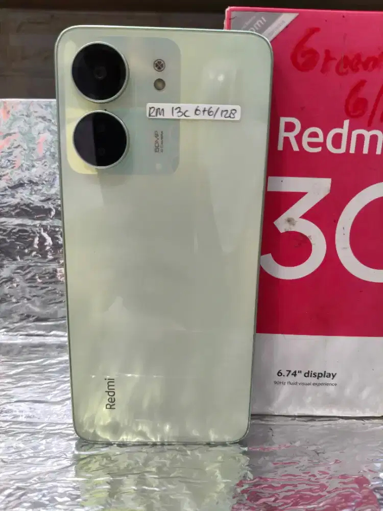 Redmi 13c 6+6/128 no minus lengkap ada dent dikit