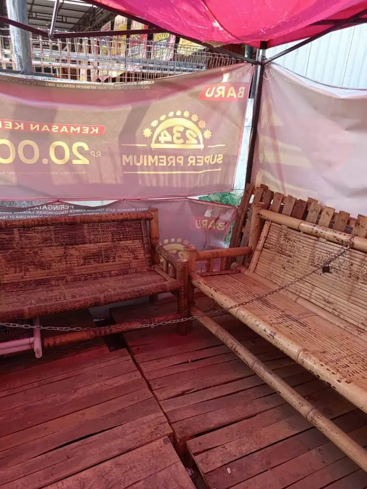 Sepasang Lincak Bambu Mulus Siap Pakai - Godean Sleman