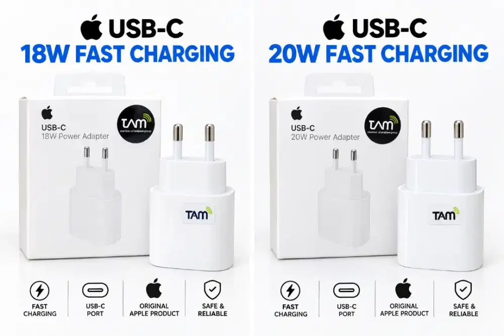 Adaptor Fast Charging iPhone 20w dan 18W USB C