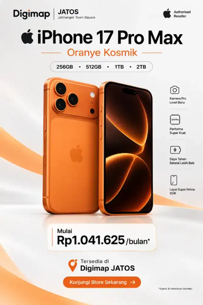 iPhone 17 Pro Max – Oranye Kosmik