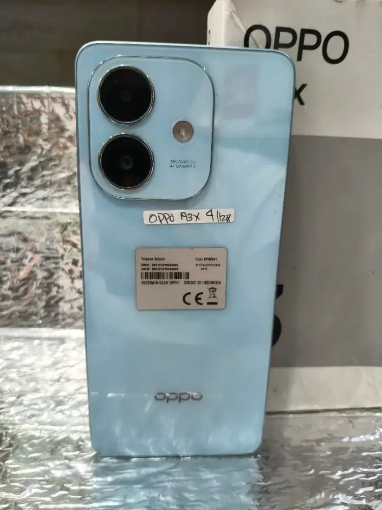 Oppo a3x 4+4/128 mulus no minus lengkap