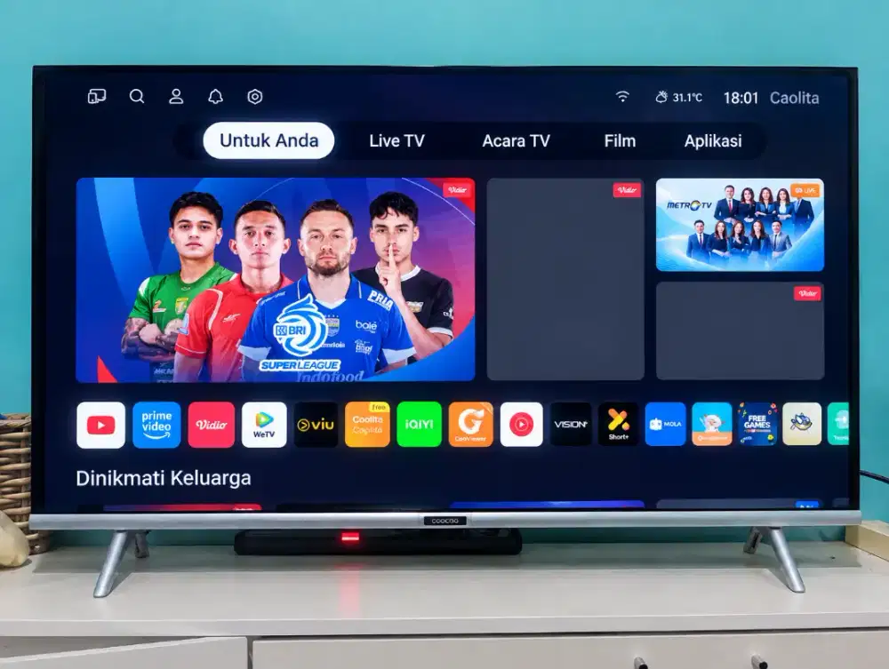DIJUAL TV COOCAA 32'inc baru 1 tahun pemakain
