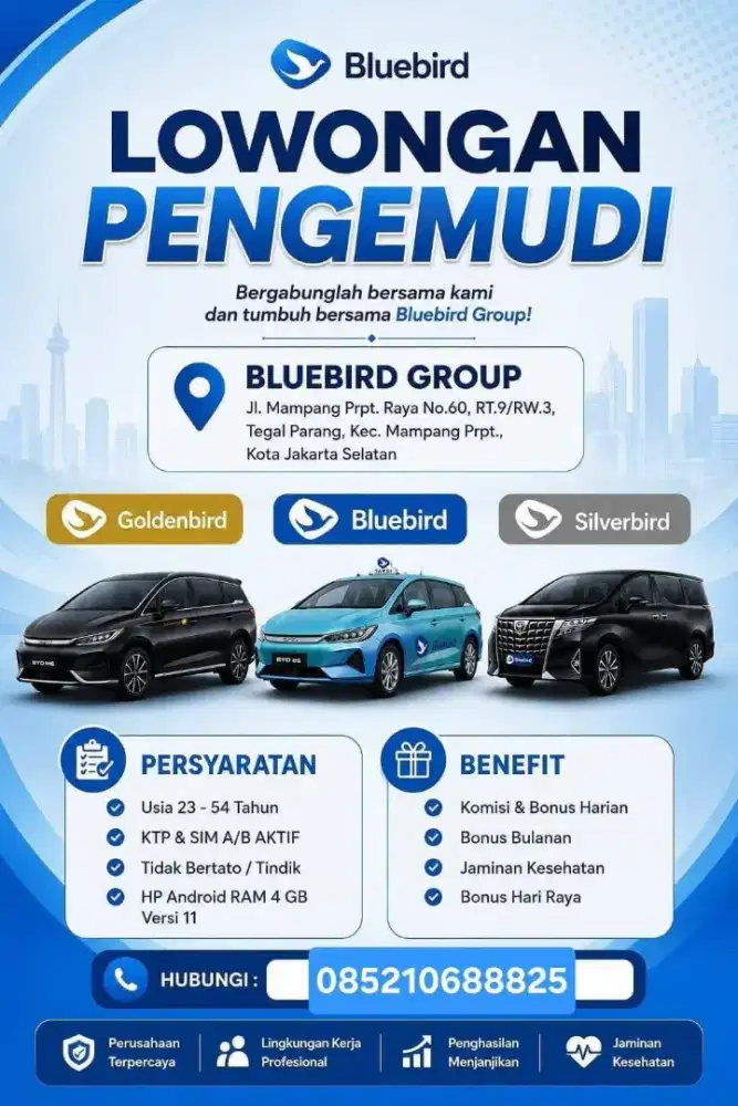 Lowongan Supir Blue Bird Resmi
