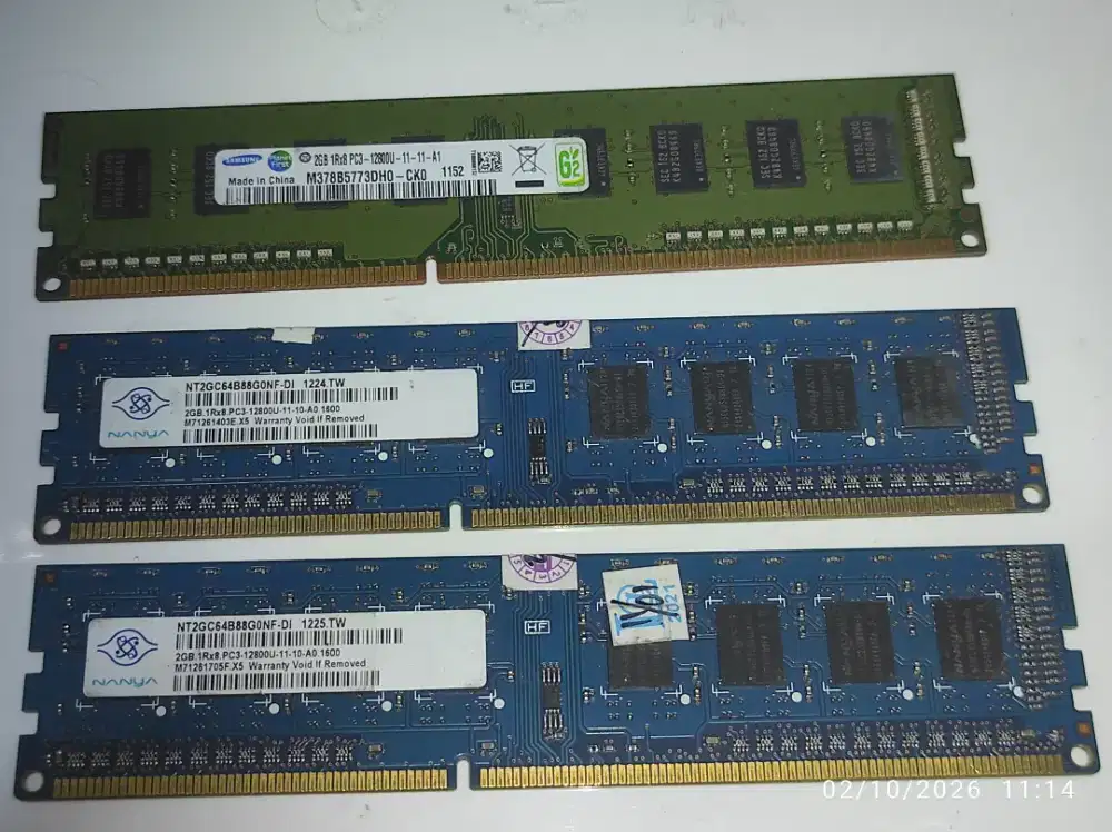 JUAL MURAH RAM PC Desktop DDR3 2GB 1600MHz (Samsung & Nanya)