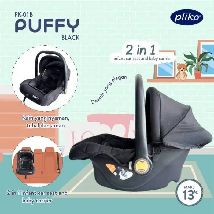Pliko PK 01B PUFFY Infant Carseat/Baby Carrier