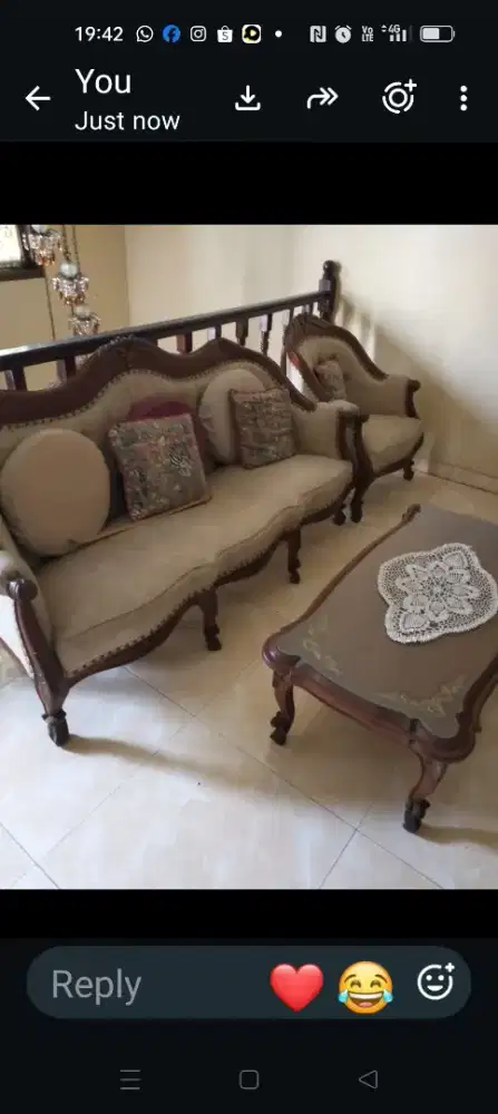 Sale sofa 3 plus 1 dan meja