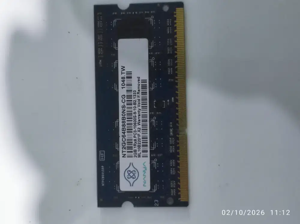 Jual Cepat RAM Laptop Nanya 2GB DDR3 1333MHz (PC3-10600S)
