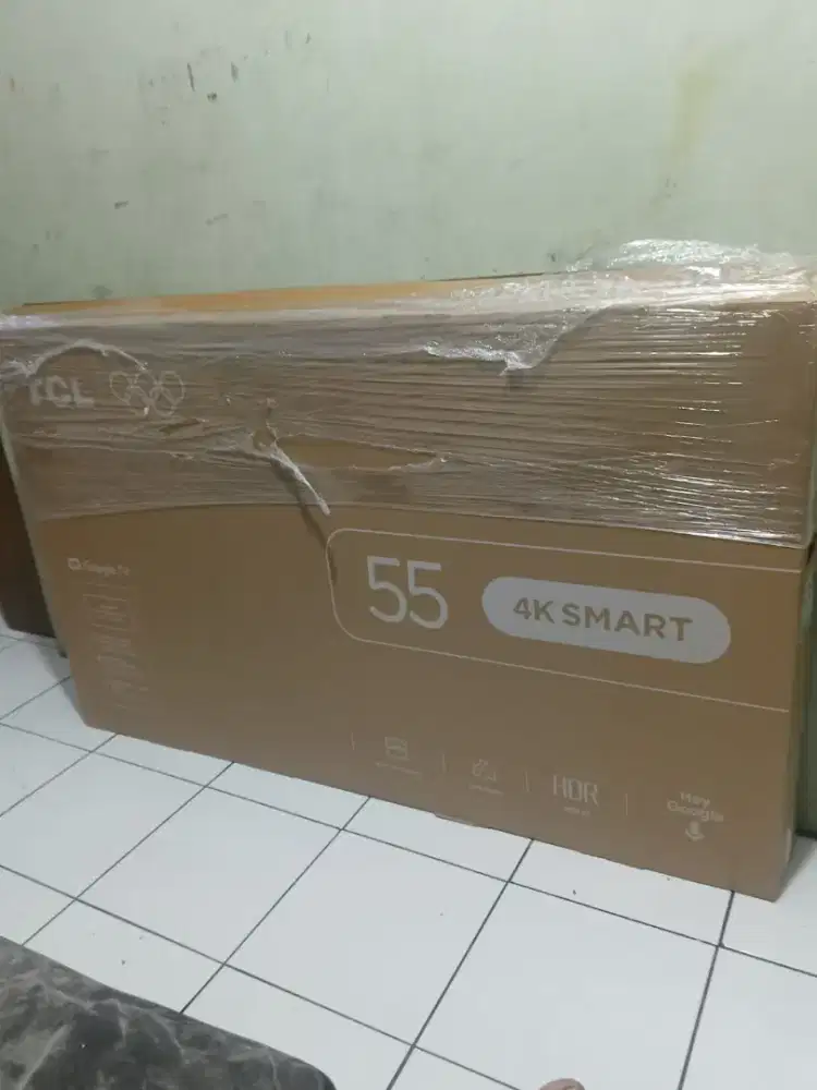 Led TV TCL QLed 4k google tv barang baru 55inch