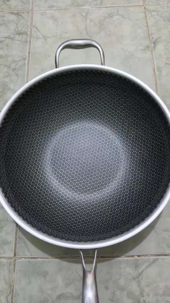 Wokpan Honeycomb Stainless Steel 316 2 Layers Non Sticky.