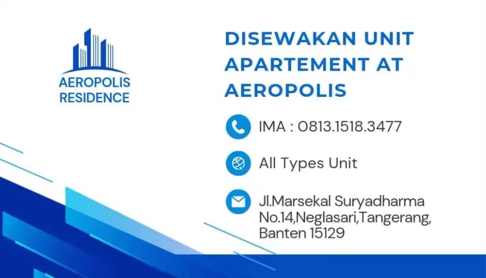 SEWA APARTEMEN FULLY FURNISHED 2 JT/BLN NEGO TIPIS | AC, KULKAS, TV