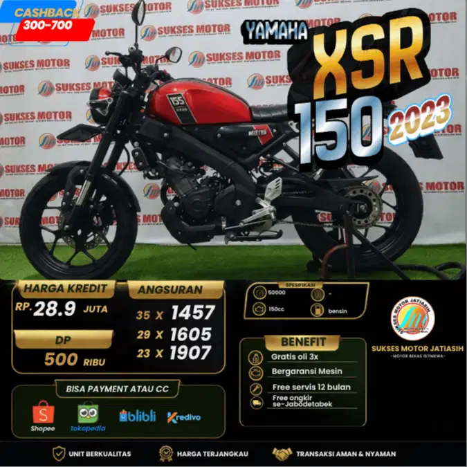 YAMAHA ALL NEW XSR 155 2023 WARNA AJIB DP TERMURAH SIAP GAS