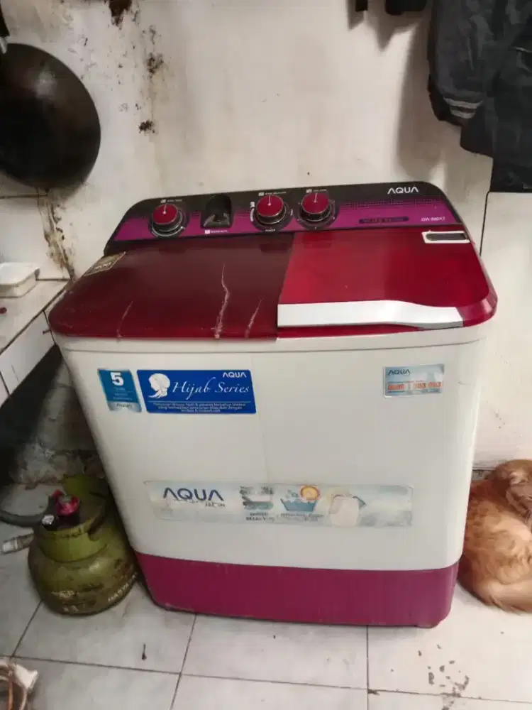 MESIN CUCI 2 TABUNG MERK AQUA 8KG