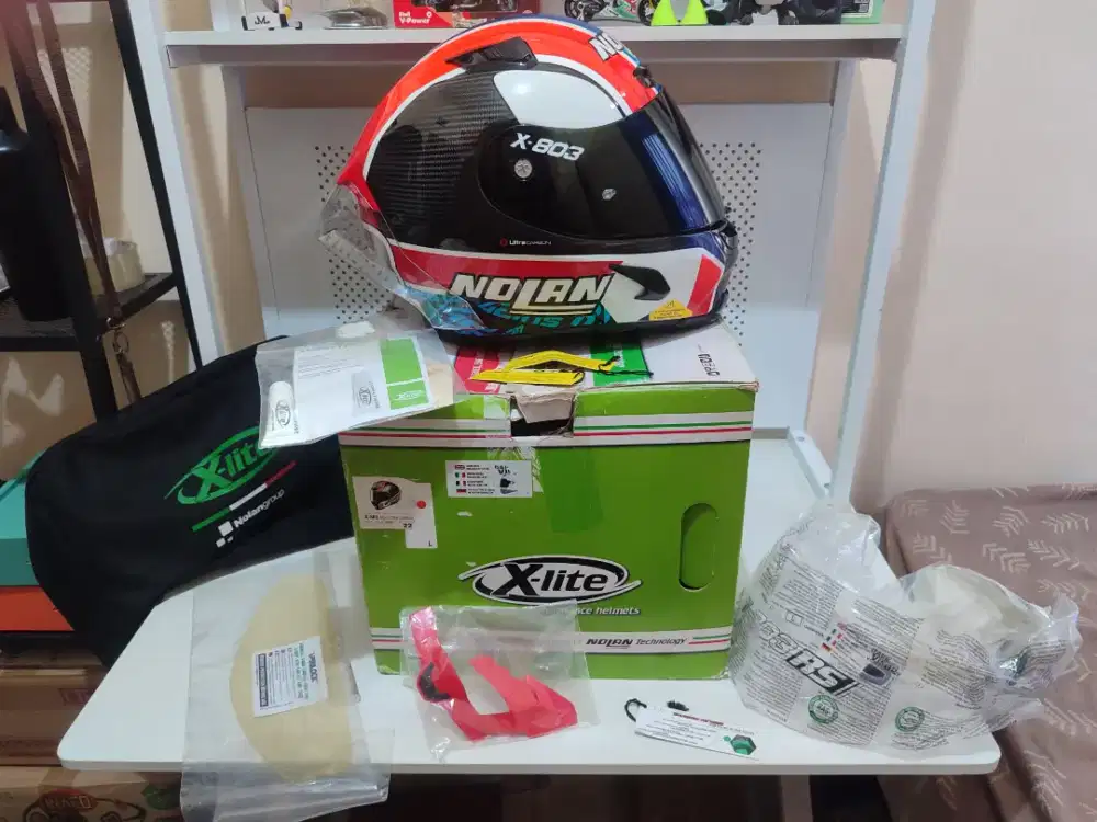 Helm Nolan X803 RS Ultra Carbon Alex Rins BNOB bonus iridium visor